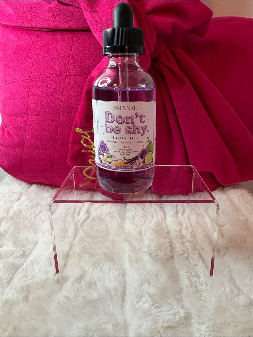 Aminnah Don’t Be Shy Pink Body Oil